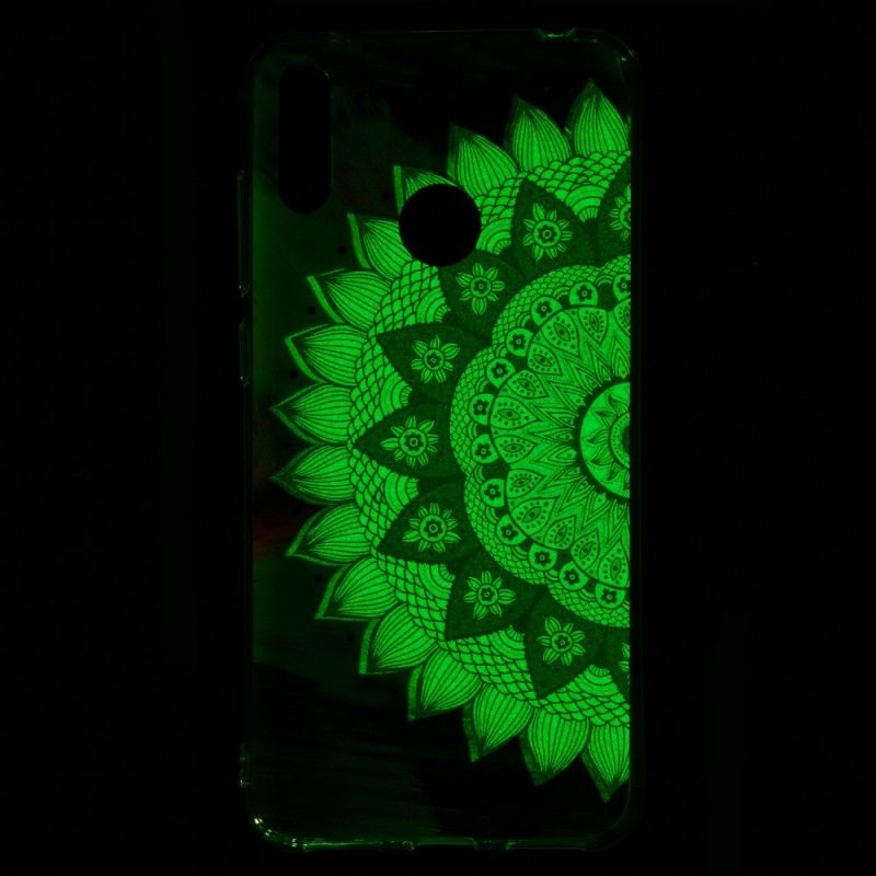 Hülle Huawei Y7 2019 Fluoreszierendes Farbiges Mandala