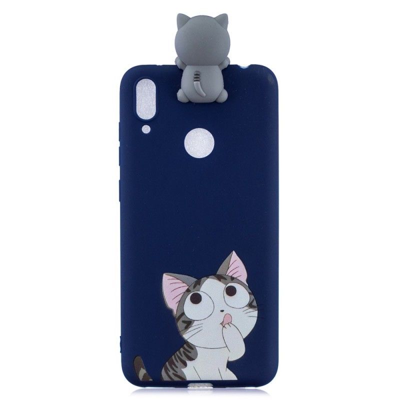 Hülle Huawei Y7 2019 Lustige 3D-Katze