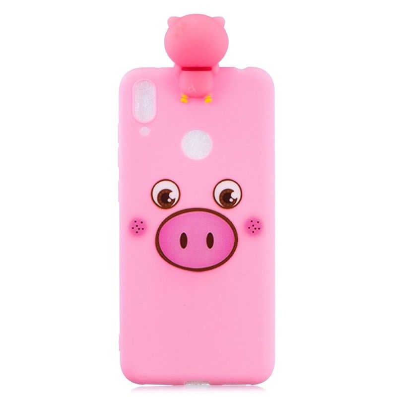 Hülle Huawei Y7 2019 Lustiges 3D-Schwein