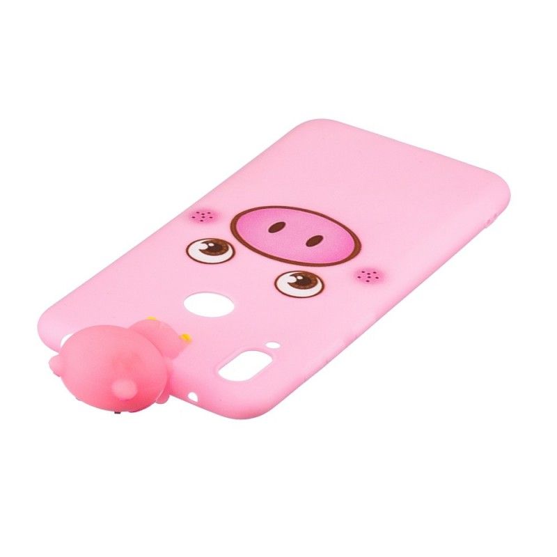 Hülle Huawei Y7 2019 Lustiges 3D-Schwein