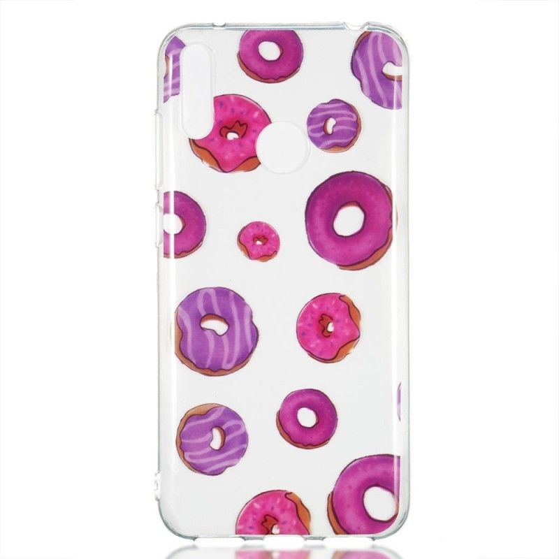 Hülle Huawei Y7 2019 Transparenter Donuts-Lüfter