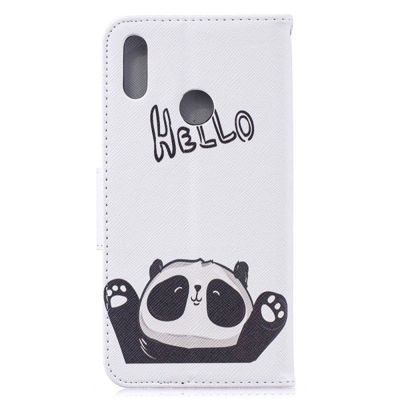 Lederhüllen Huawei Y7 2019 Handyhülle Hallo Panda