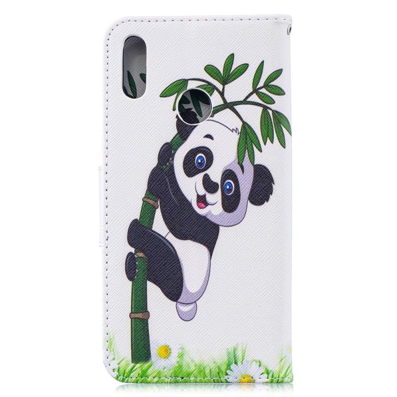 Lederhüllen Huawei Y7 2019 Handyhülle Panda Auf Bambus