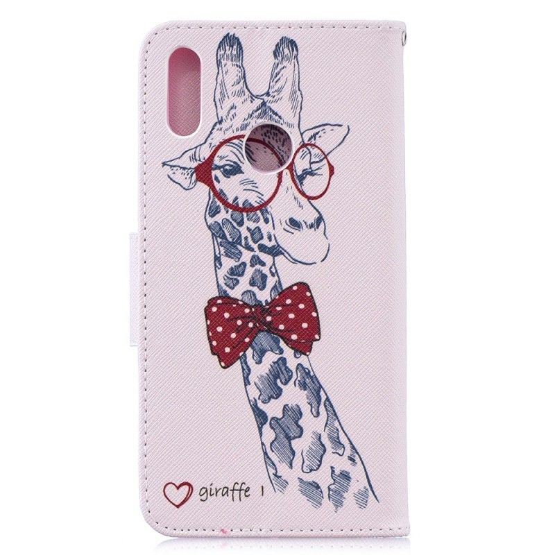 Lederhüllen Huawei Y7 2019 Nerd-Giraffe