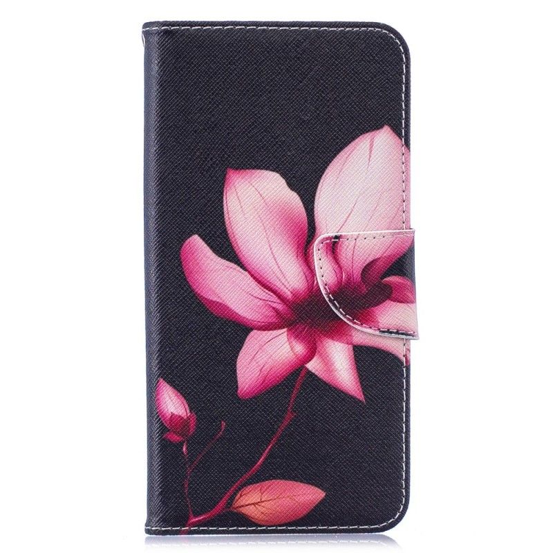 Lederhüllen Huawei Y7 2019 Rosa Blume