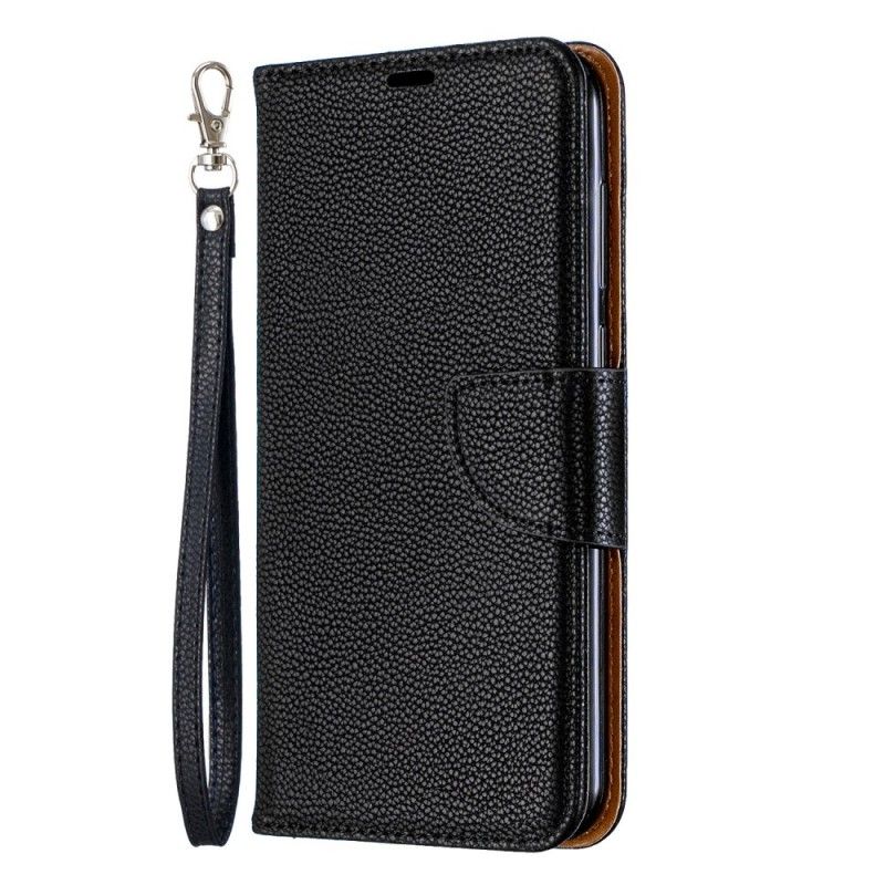 Lederhüllen Huawei Y7 2019 Schwarz Handyhülle Schrägklappe Der Litschi