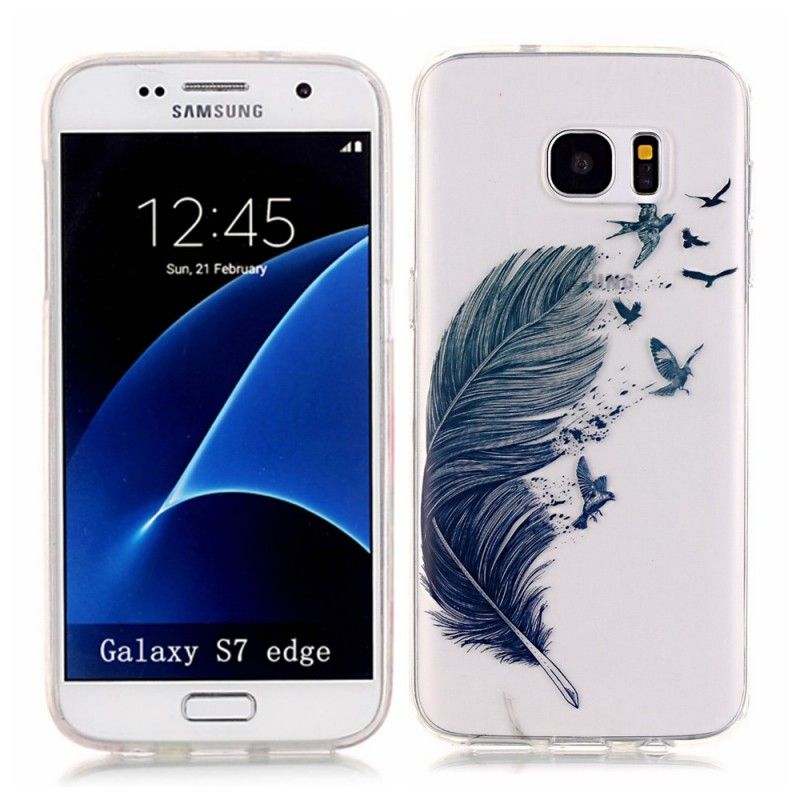 Hülle Samsung Galaxy S7 Edge Leichte Feder