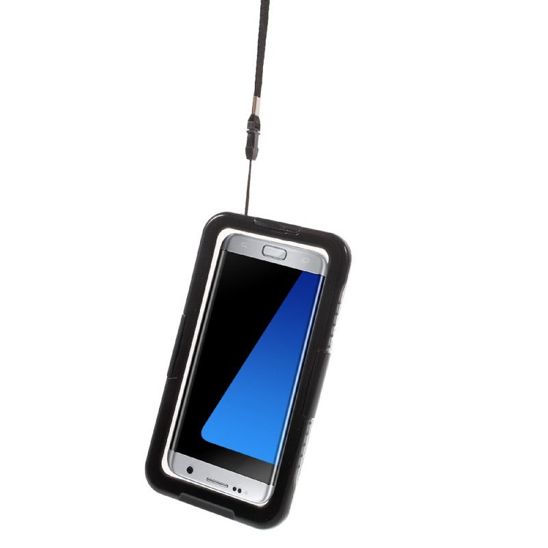 Hülle Samsung Galaxy S7 Edge Schwarz Handyhülle Wasserdicht Mit Riemen