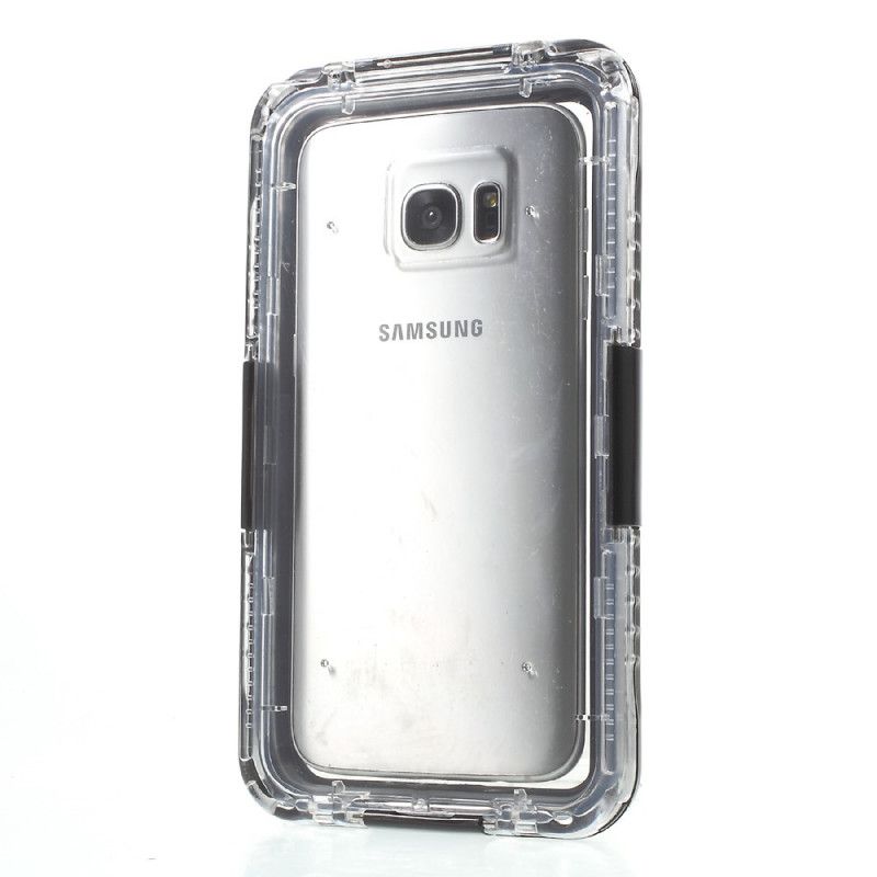 Hülle Samsung Galaxy S7 Edge Schwarz Handyhülle Wasserdicht Mit Riemen