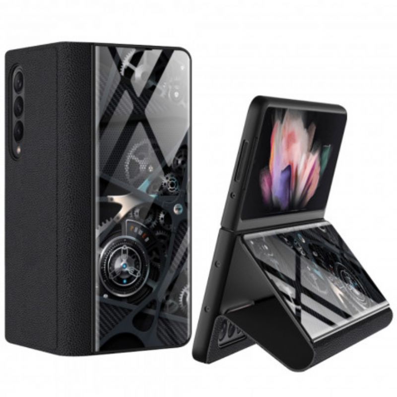 Flip Case Samsung Galaxy Z Fold 3 5g Handyhülle Tempered Glass Mechanik Gkk