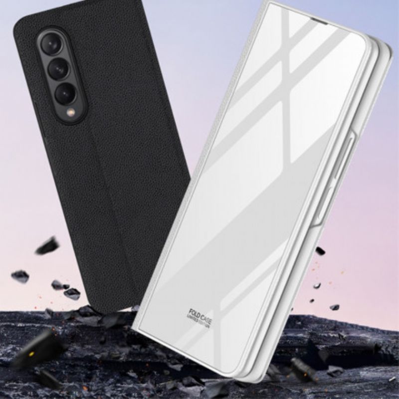 Flip Case Samsung Galaxy Z Fold 3 5g Handyhülle Weberei Aus Gehärtetem Glas Gkk