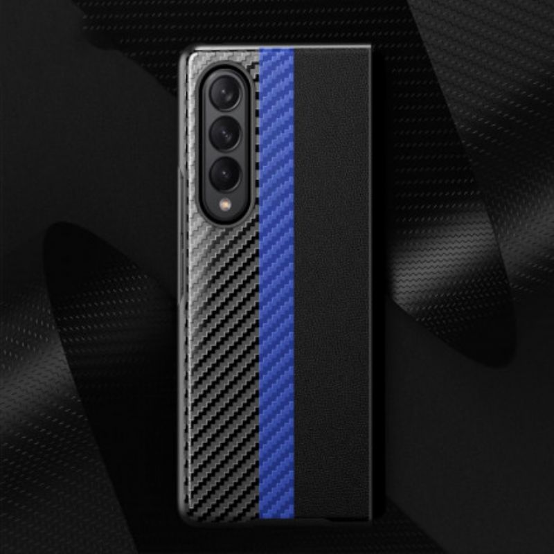 Hülle Für Samsung Galaxy Z Fold 3 5g Karbonfaser-farblinie