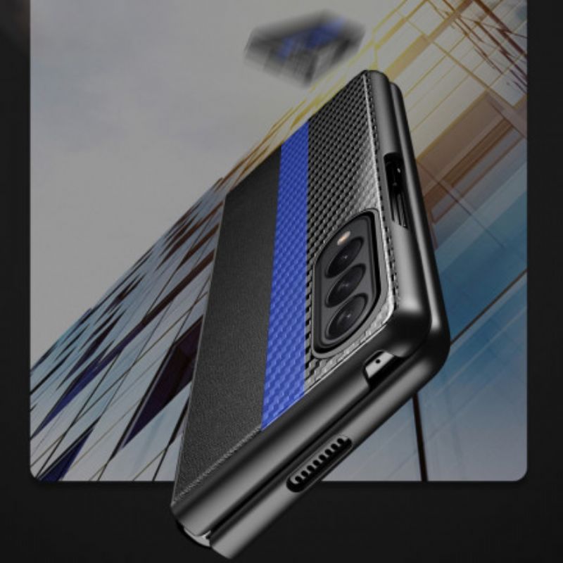 Hülle Für Samsung Galaxy Z Fold 3 5g Karbonfaser-farblinie