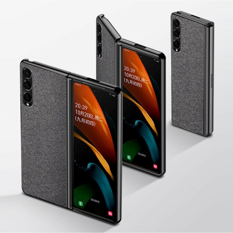 Hülle Für Samsung Galaxy Z Fold 3 5g Strukturierter Ledereffekt