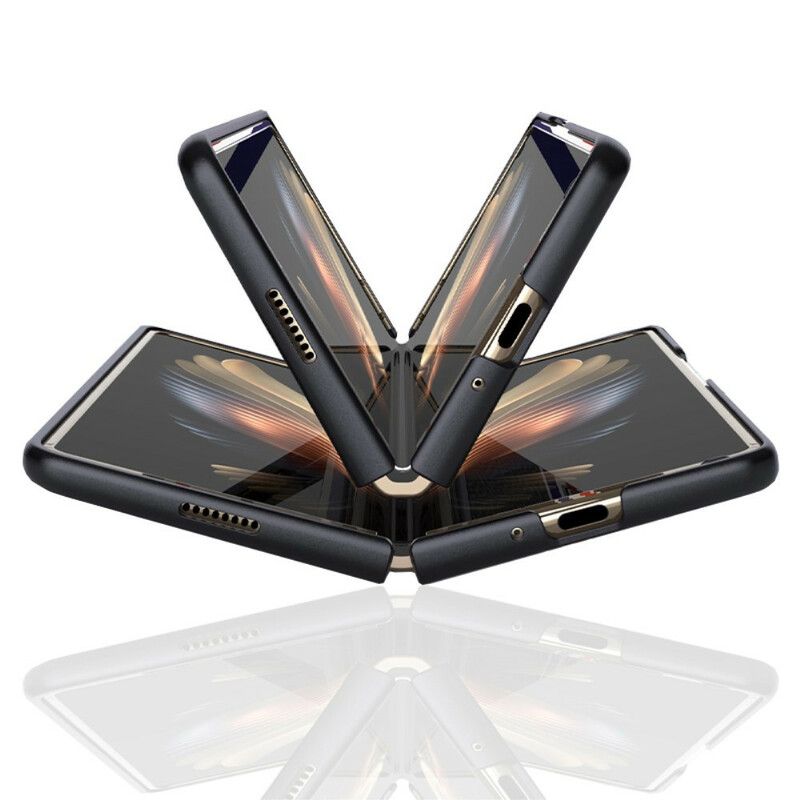 Hülle Für Samsung Galaxy Z Fold 3 5g Strukturierter Ledereffekt
