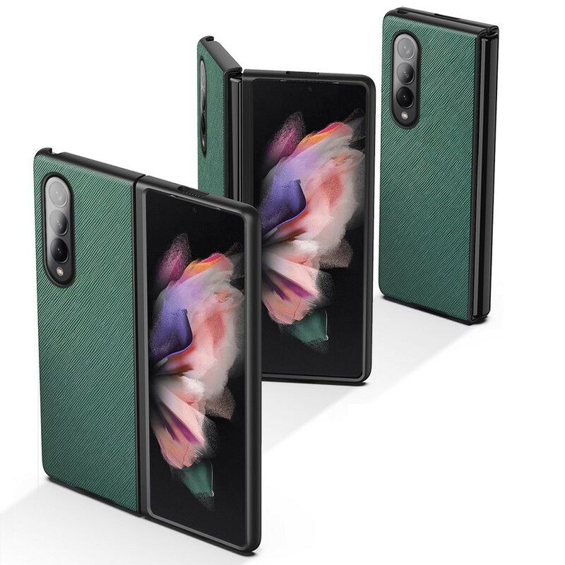 Hülle Für Samsung Galaxy Z Fold 3 5g Strukturiertes Leder