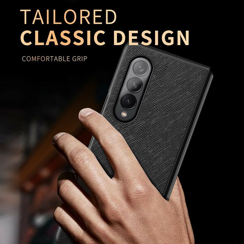 Hülle Für Samsung Galaxy Z Fold 3 5g Strukturiertes Leder