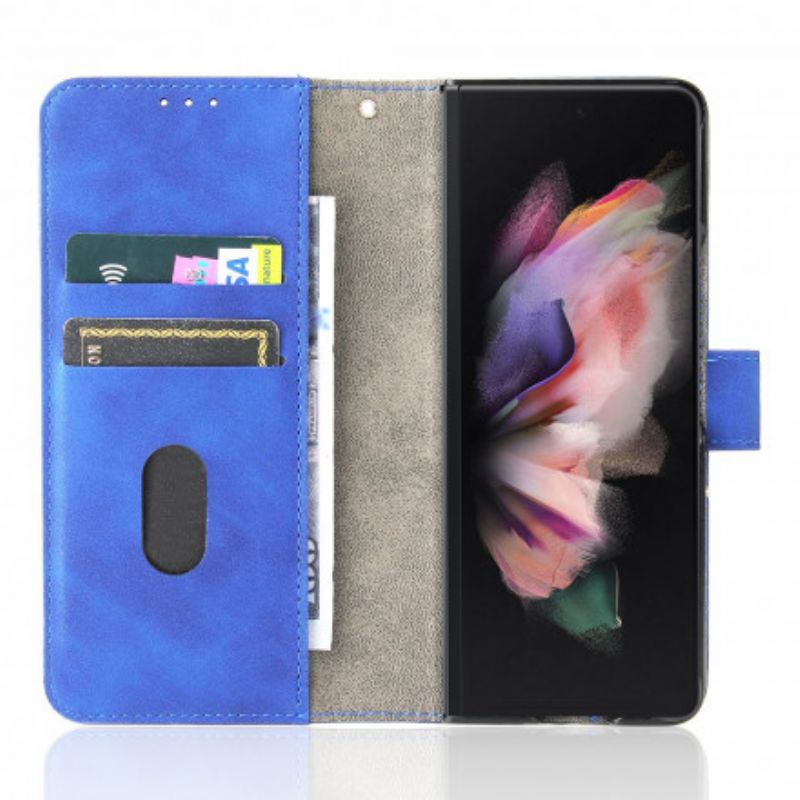 Lederhüllen Samsung Galaxy Z Fold 3 5g Handyhülle Hautberührung