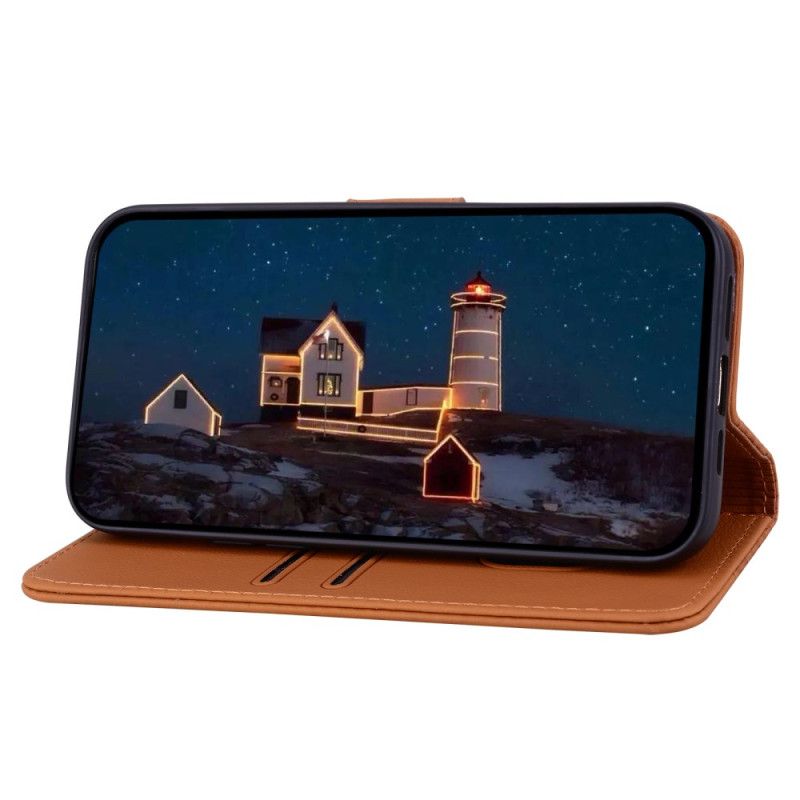 Lederhüllen Für Google Pixel 10 / 10 Pro Lächeln Und Rautenmuster