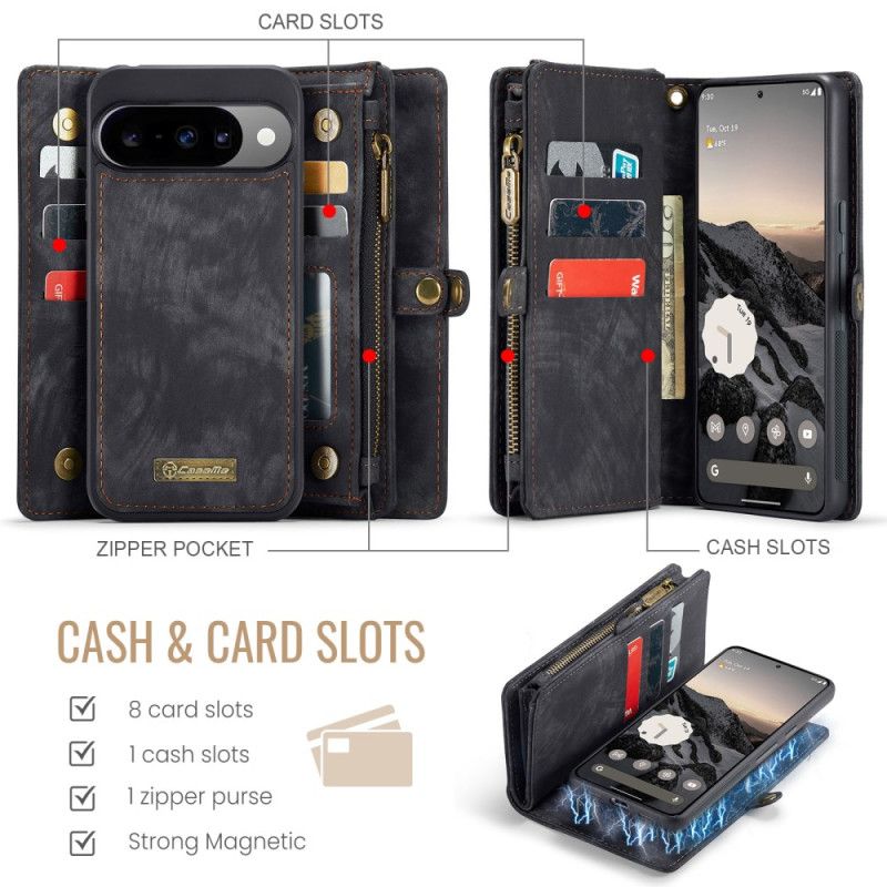 Lederhüllen Google Pixel 10 / 10 Pro Handyhülle Abnehmbare Tasche Und Handschlaufe