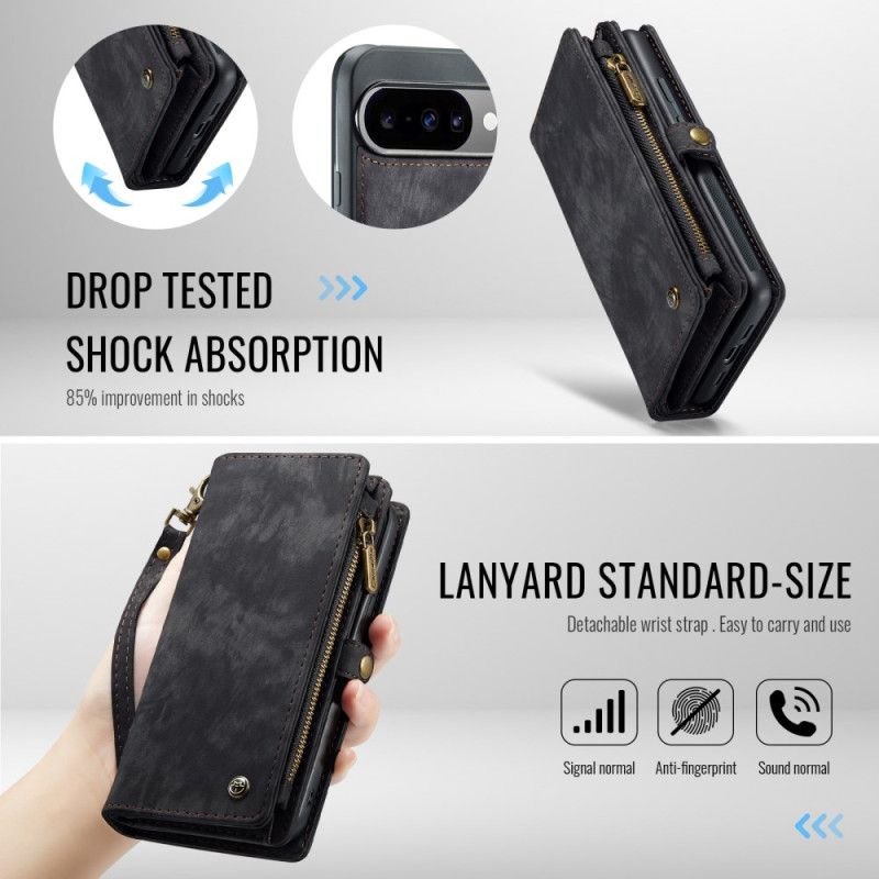 Lederhüllen Google Pixel 10 / 10 Pro Handyhülle Abnehmbare Tasche Und Handschlaufe