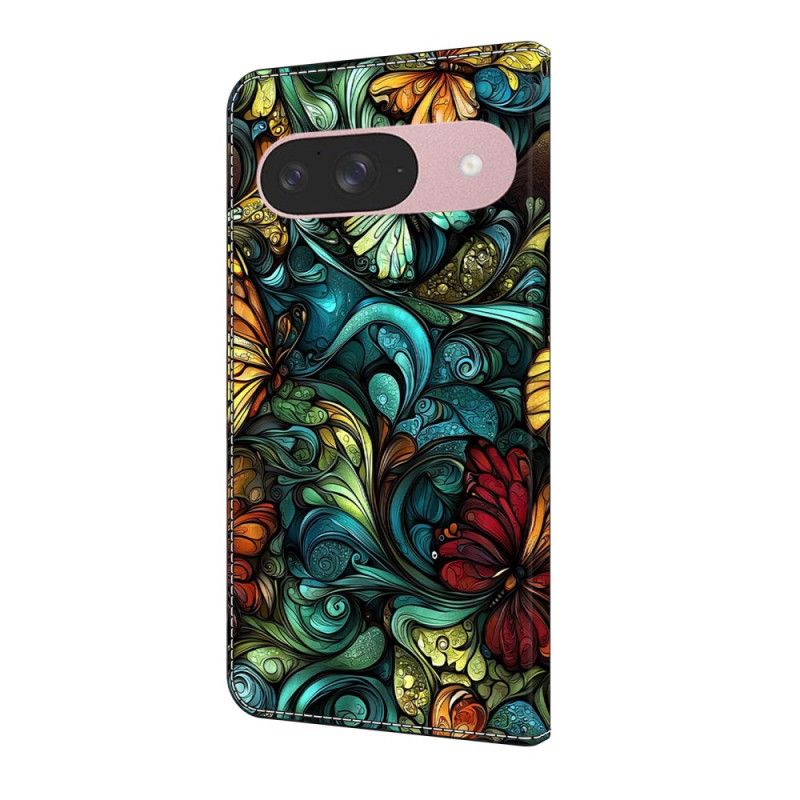 Lederhüllen Google Pixel 10 / 10 Pro Handyhülle Aquarell Pflanzen