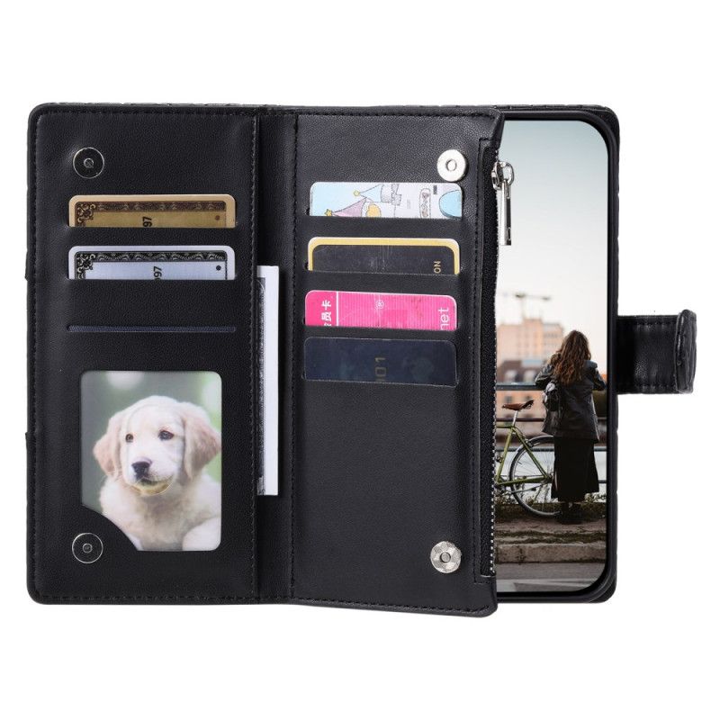 Lederhüllen Google Pixel 10 / 10 Pro Handyhülle Gesteppt Mit Reißverschlussfach