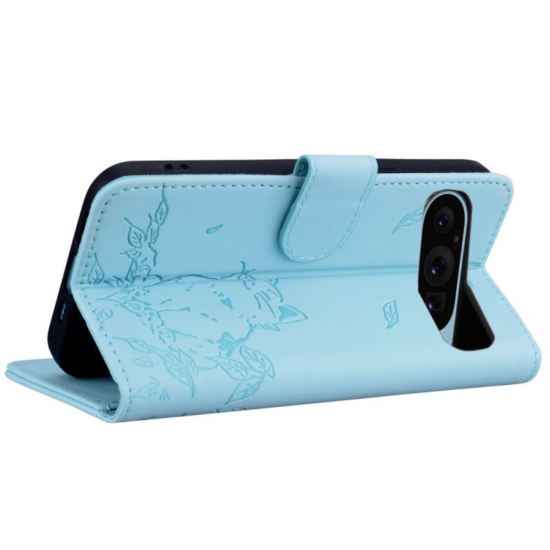 Lederhüllen Google Pixel 10 / 10 Pro Handyhülle Katzenmuster