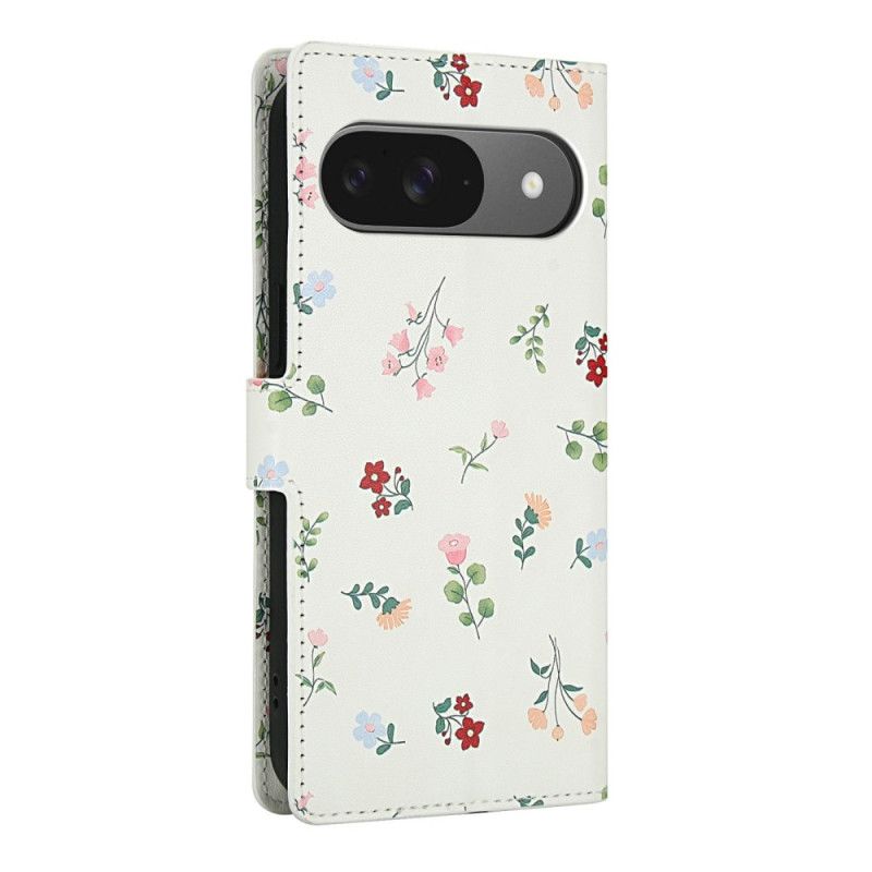 Lederhüllen Google Pixel 10 / 10 Pro Handyhülle Riemen Mit Blumenmuster