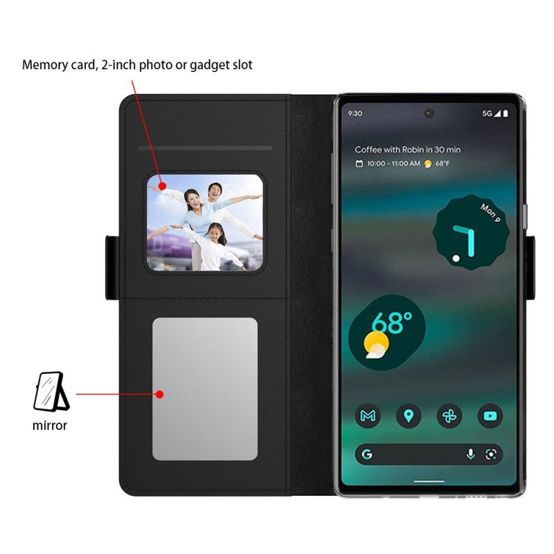 Lederhüllen Google Pixel 10 / 10 Pro Spiegel Und Herausnehmbares Kartenetui