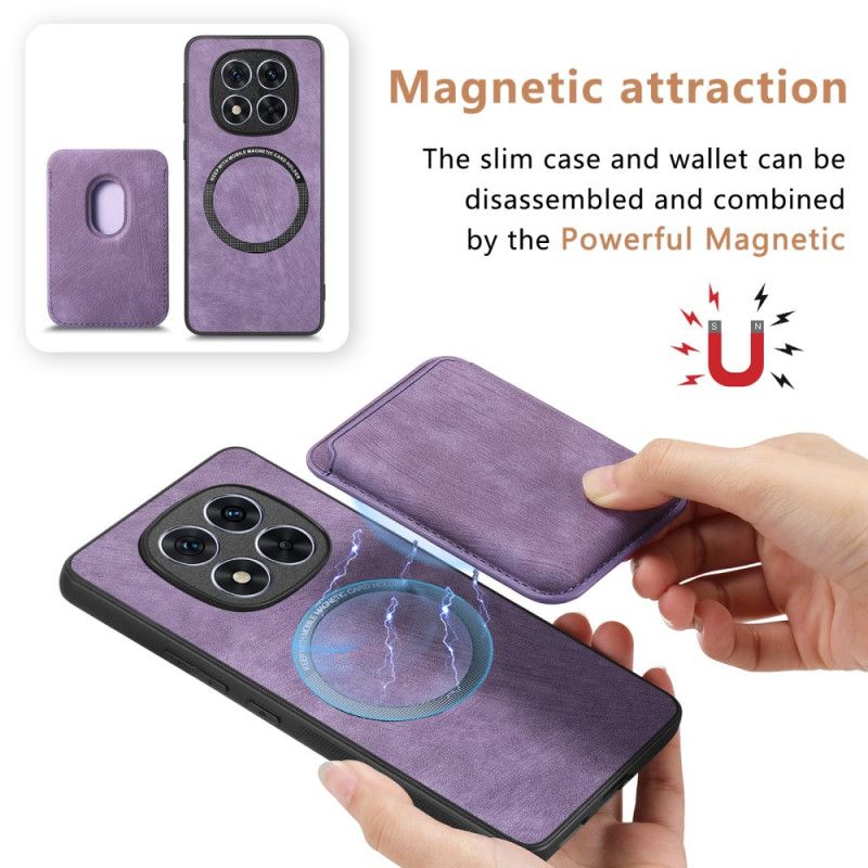 Hülle Xiaomi Redmi Note 14 Pro 5g Handyhülle Abnehmbarer Kartenhalter In Lederoptik