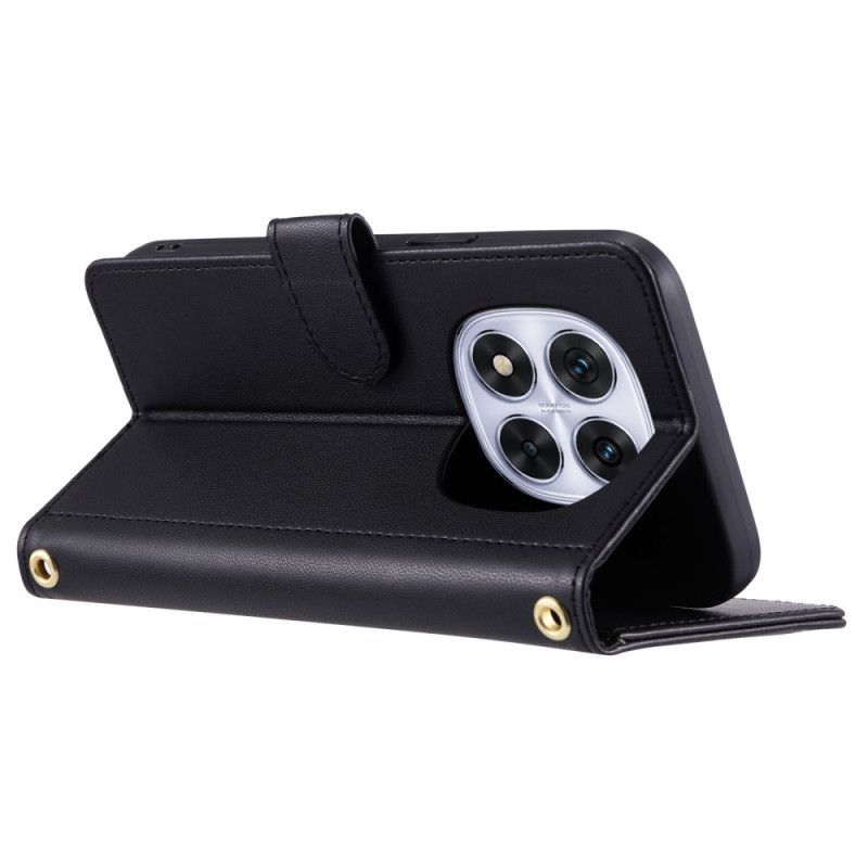 Lederhüllen Xiaomi Redmi Note 14 Pro 5g Handyhülle Gesteppte Eleganz