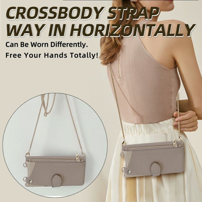 Lederhüllen Xiaomi Redmi Note 14 Pro 5g Handyhülle Portemonnaie Mit Kette