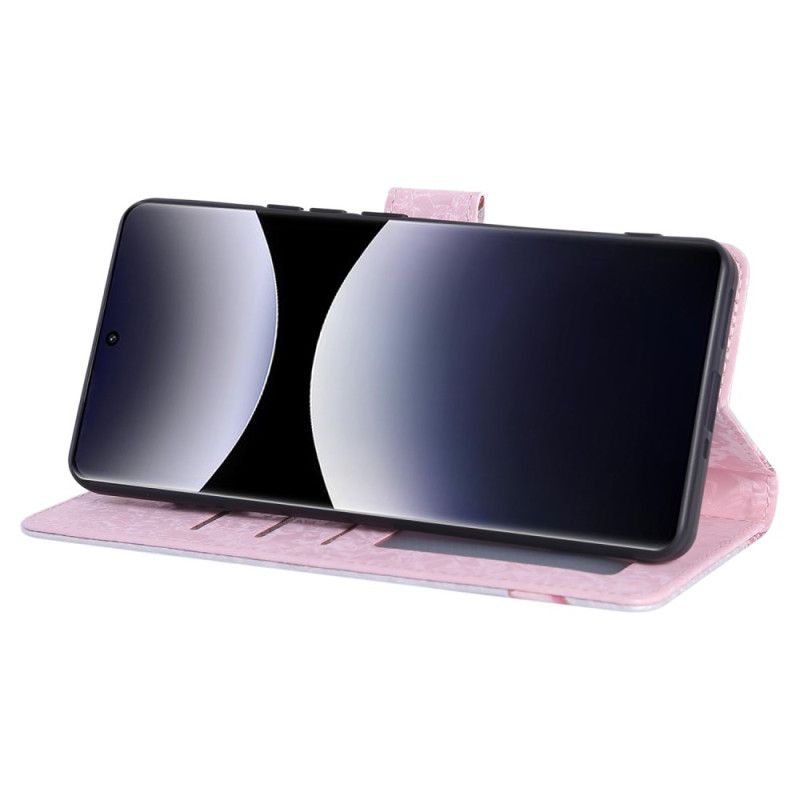 Lederhüllen Xiaomi Redmi Note 14 Pro 5g Handyhülle Rfid-blockierung Mit Blumenmuster