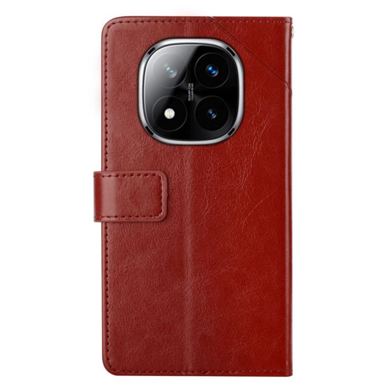 Lederhüllen Xiaomi Redmi Note 14 Pro 5g Y-förmiger Riemen