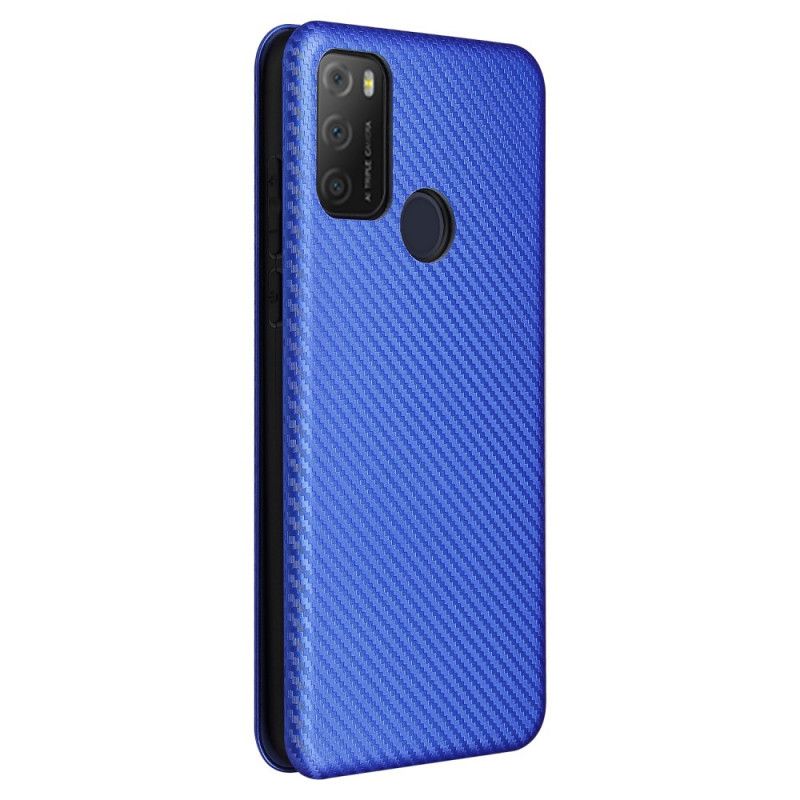Flip Case Alcatel 3l (2021) / 1s (2021) Kohlefaser