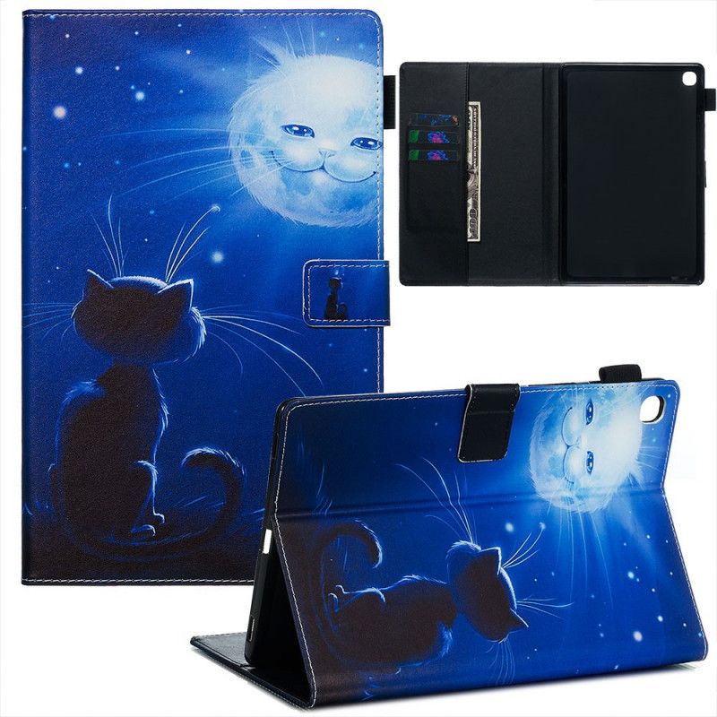 Case Samsung Galaxy Tab S5e Katze Im Mondlicht