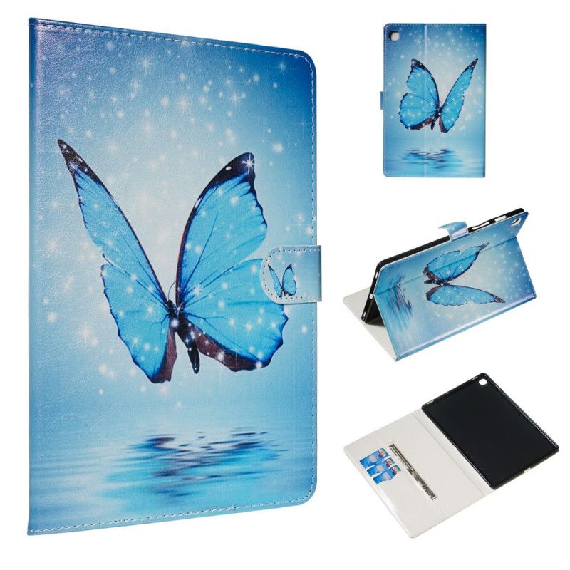 Lederhüllen Für Samsung Galaxy Tab S5e Blauer Schmetterling