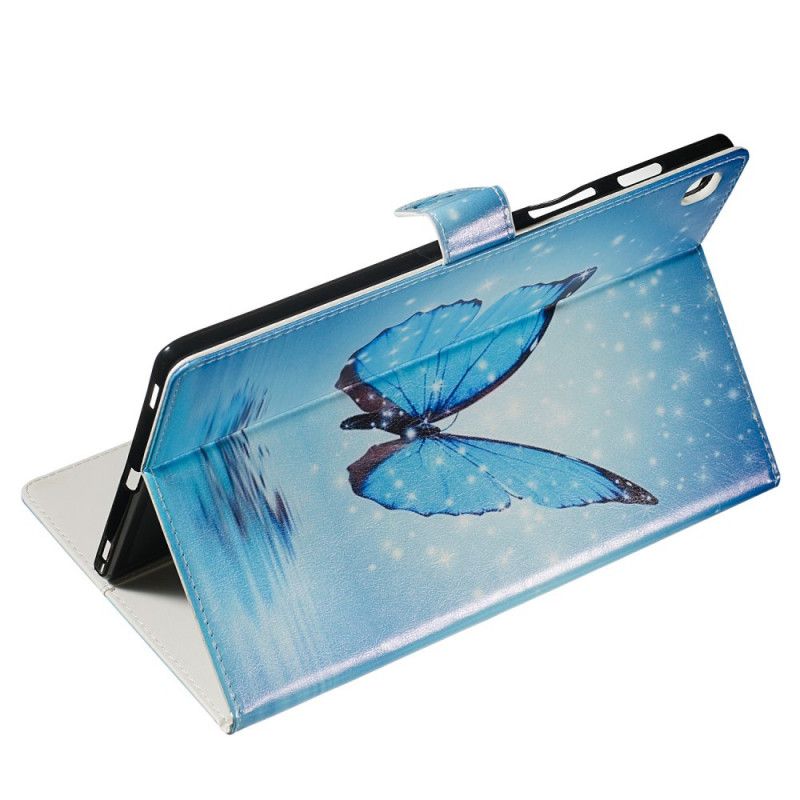 Lederhüllen Für Samsung Galaxy Tab S5e Blauer Schmetterling