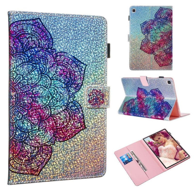 Lederhüllen Für Samsung Galaxy Tab S5e Glitzermandala