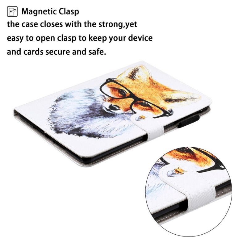 Lederhüllen Für Samsung Galaxy Tab S5e Intellektueller Fuchs
