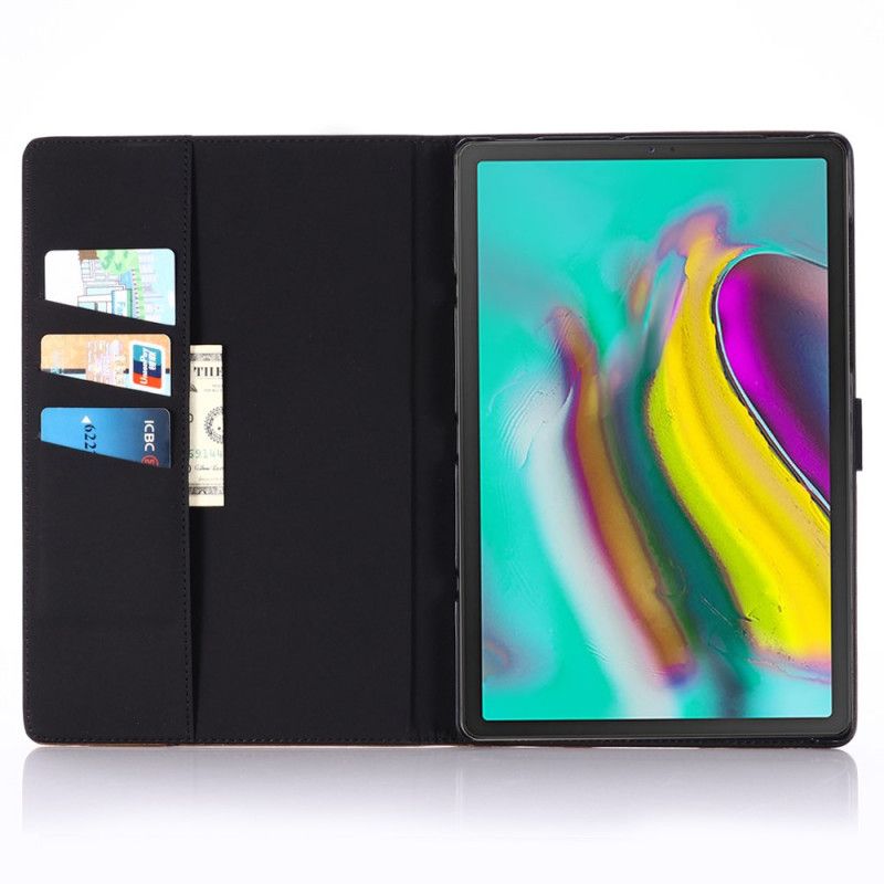 Lederhüllen Für Samsung Galaxy Tab S5e Schwarz Vintage Kunstleder