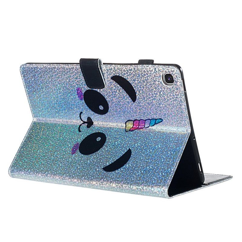 Lederhüllen Samsung Galaxy Tab S5e Glitzerpanda