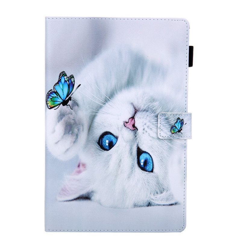 Lederhüllen Samsung Galaxy Tab S5e Weiß Schmetterlingsserie