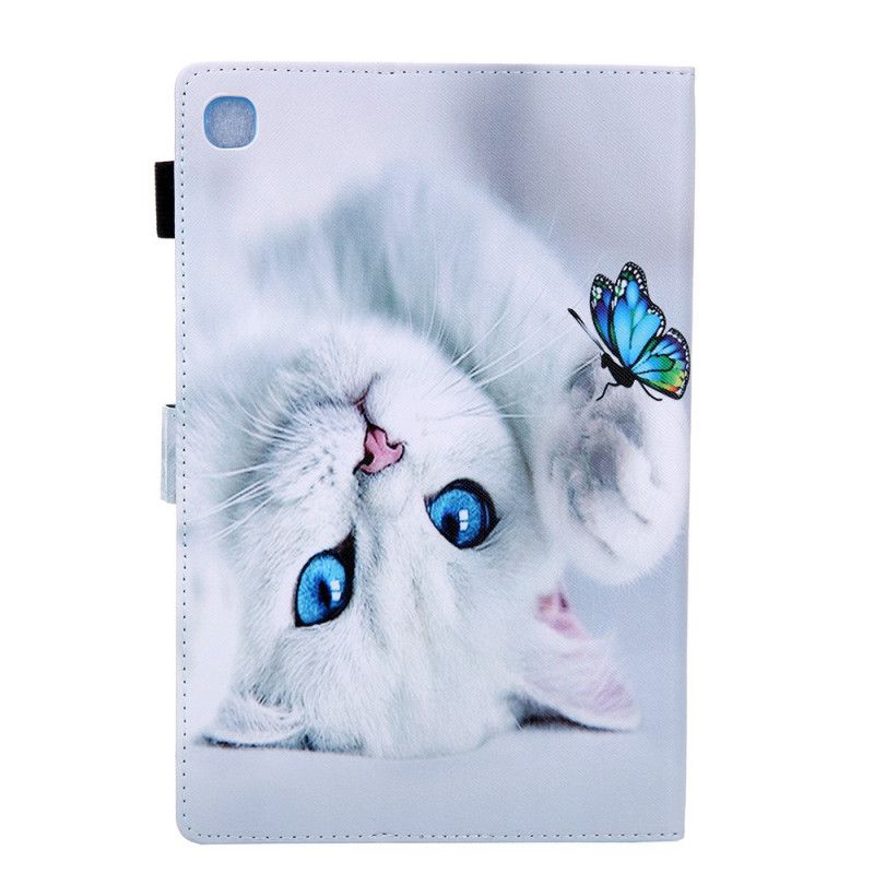 Lederhüllen Samsung Galaxy Tab S5e Weiß Schmetterlingsserie