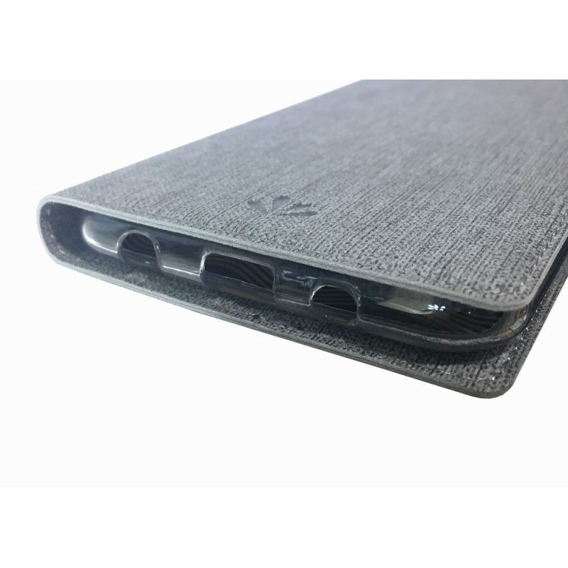 Flip Case Für Samsung Galaxy A10 Schwarz Strukturiert