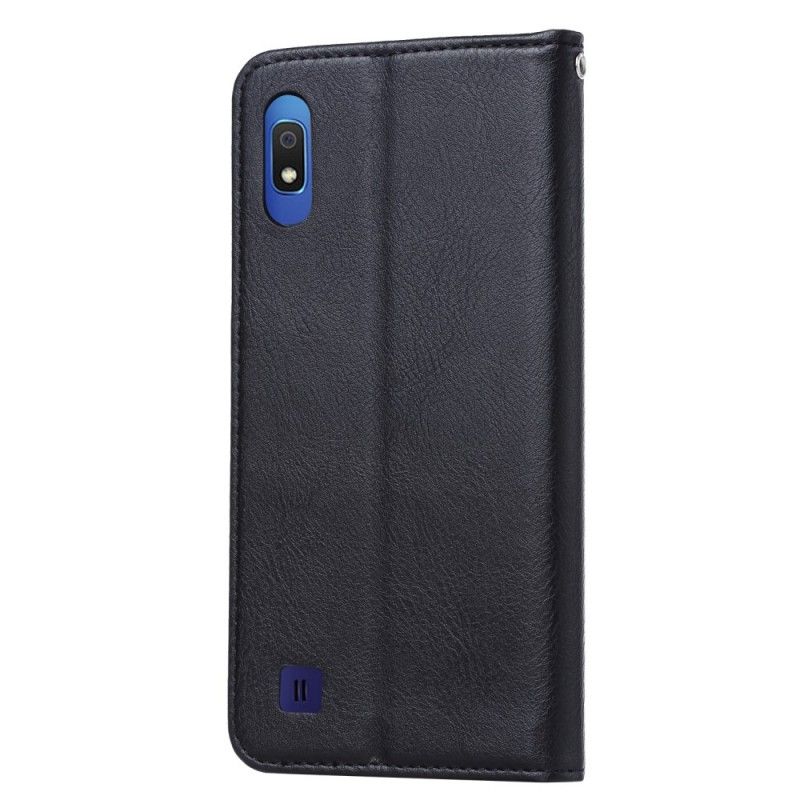 Flip Case Samsung Galaxy A10 Braun Kartenhalter Aus Kunstleder