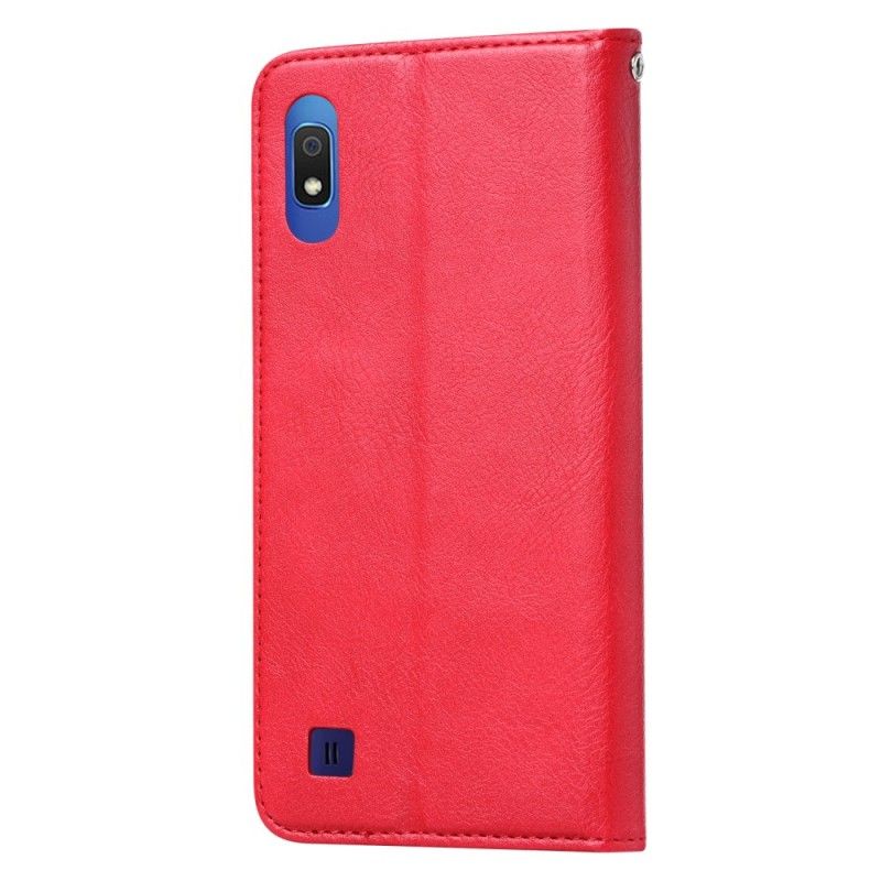 Flip Case Samsung Galaxy A10 Braun Kartenhalter Aus Kunstleder