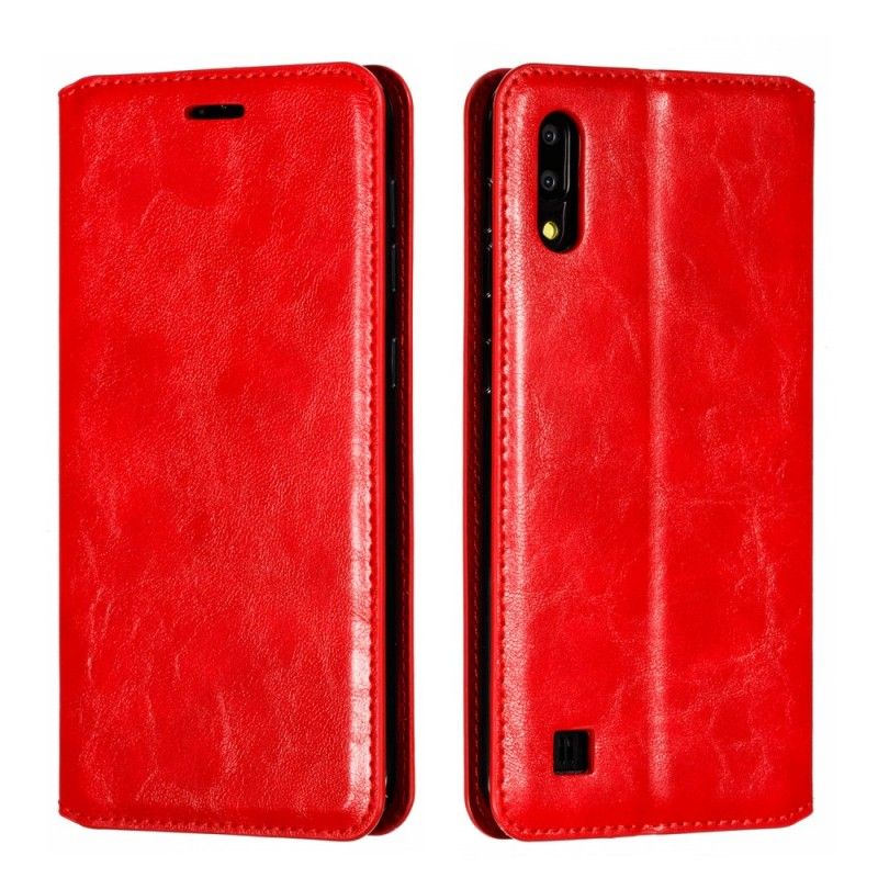 Flip Case Samsung Galaxy A10 Rot Eleganter Lederstil Mit Riemen