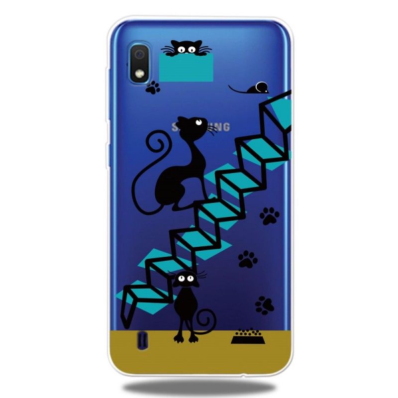 Hülle Für Samsung Galaxy A10 Lustige Katzen